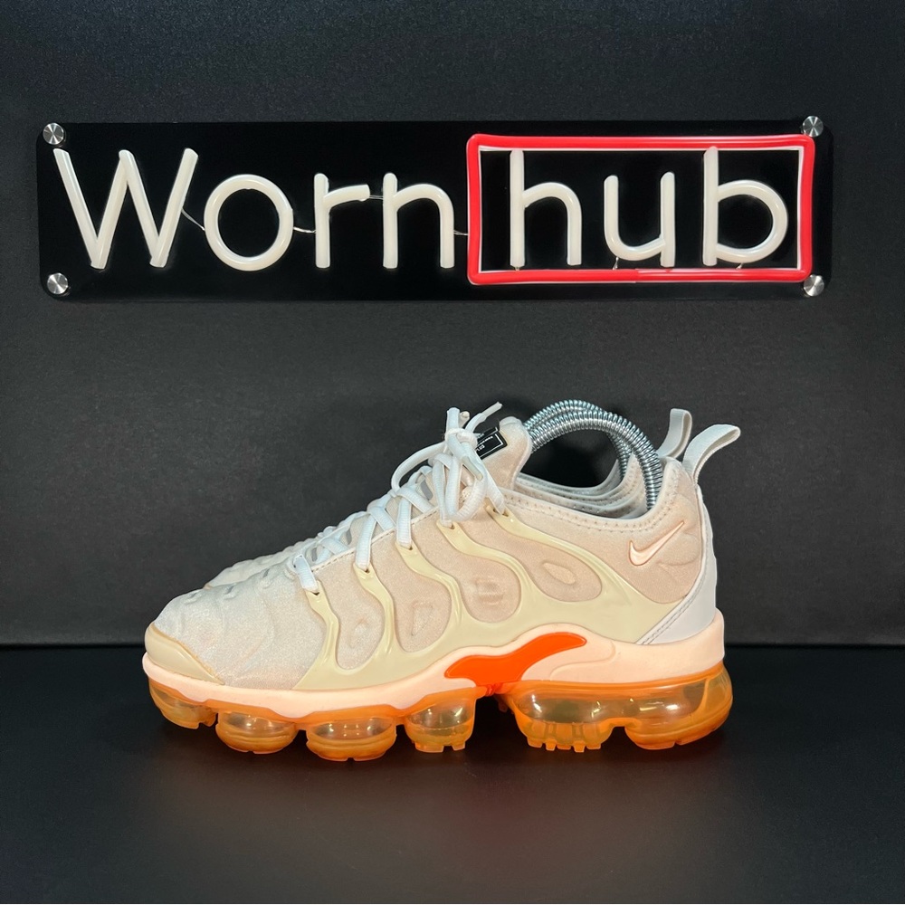 Nike Air VaporMax Plus Creamsicle Shoes • AO4550-005 • Phantom/Orange • WMNS 7